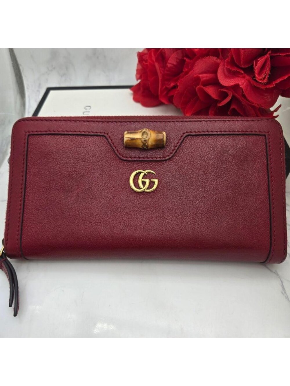 Gucci Wallet Diana GG Bamboo Red
